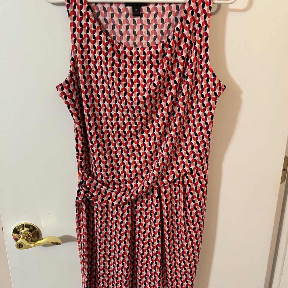 Worthington women’s medium pink magenta and Black Patterned Dress